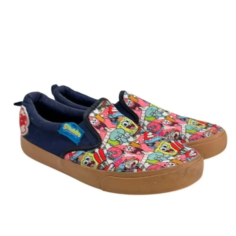 SpongeBob Krusty Krab Ground Up Slip-On Canvas Shoes - 8.5 - Picture 1 of 10